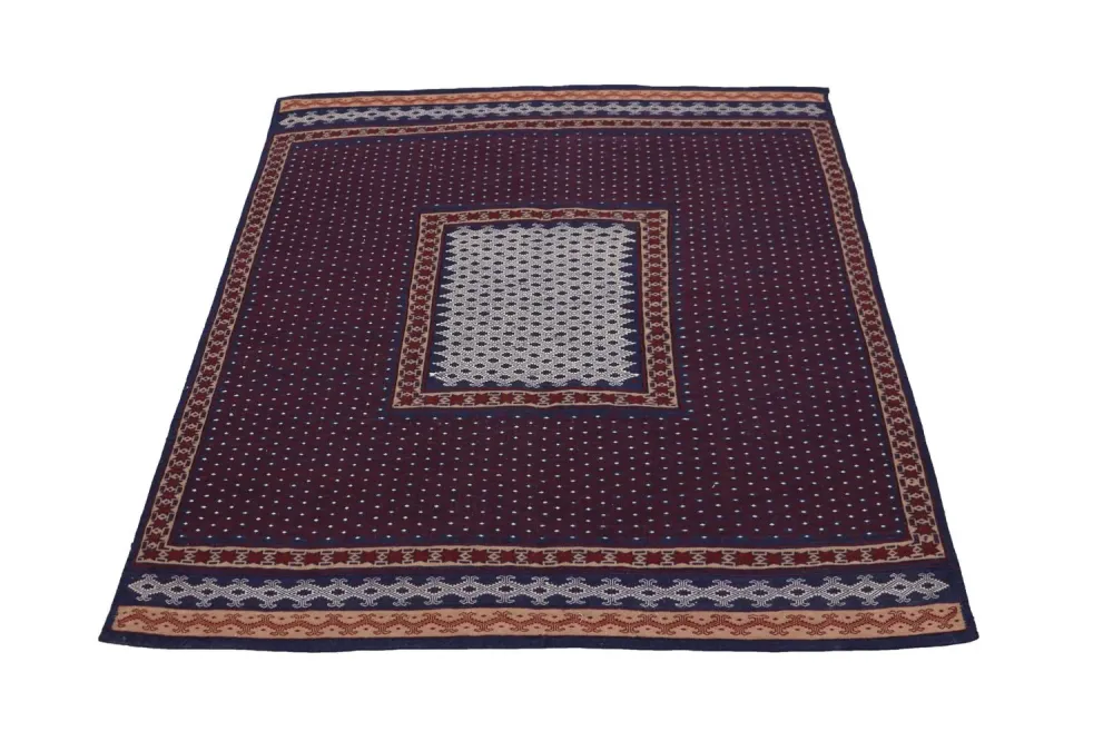 Dywan Kelim - Orientalny - 146 x 135 cm - niebieski