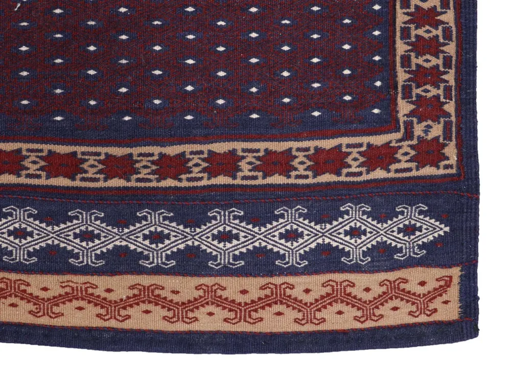 Dywan Kelim - Orientalny - 146 x 135 cm - niebieski