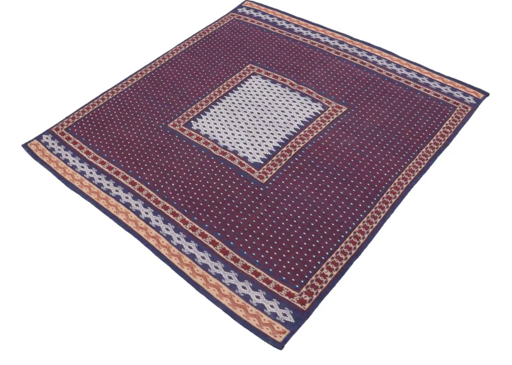 Dywan Kelim - Orientalny - 146 x 135 cm - niebieski
