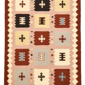 Dywan Kelim - Orientalny - 147 x 103 cm - wielokolorowy