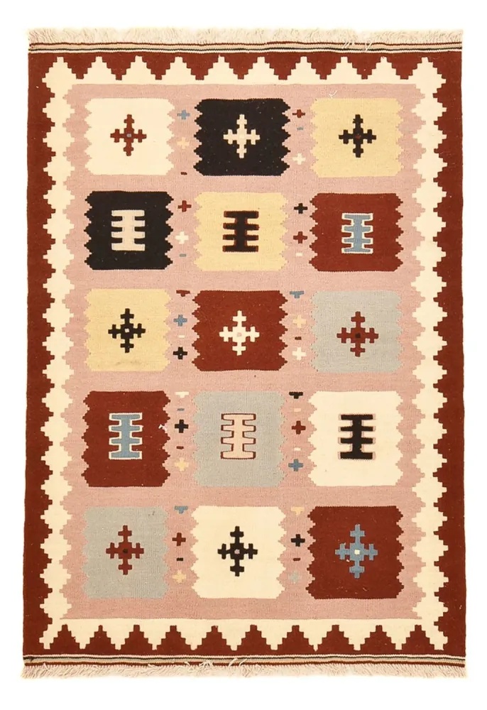 Dywan Kelim - Orientalny - 147 x 103 cm - wielokolorowy