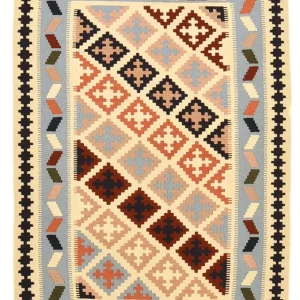 Dywan Kelim - Orientalny - 147 x 103 cm - wielokolorowy