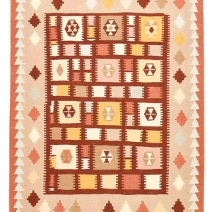 Dywan Kelim - Orientalny - 147 x 103 cm - wielokolorowy