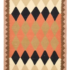 Dywan Kelim - Orientalny - 147 x 97 cm - wielokolorowy