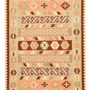Dywan Kelim - Orientalny - 147 x 98 cm - wielokolorowy
