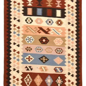 Dywan Kelim - Orientalny - 150 x 103 cm - wielokolorowy