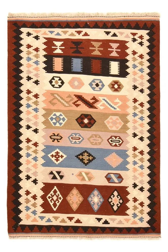 Dywan Kelim - Orientalny - 150 x 103 cm - wielokolorowy