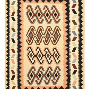 Dywan Kelim - Orientalny - 150 x 103 cm - wielokolorowy