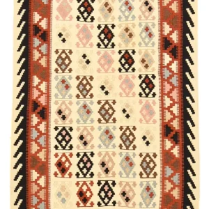 Dywan Kelim - Orientalny - 150 x 105 cm - beżowy
