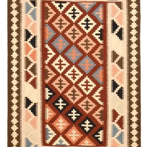 Dywan Kelim - Orientalny - 150 x 105 cm - wielokolorowy