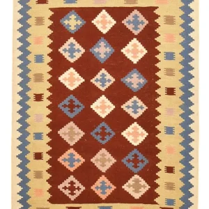 Dywan Kelim - Orientalny - 150 x 105 cm - wielokolorowy