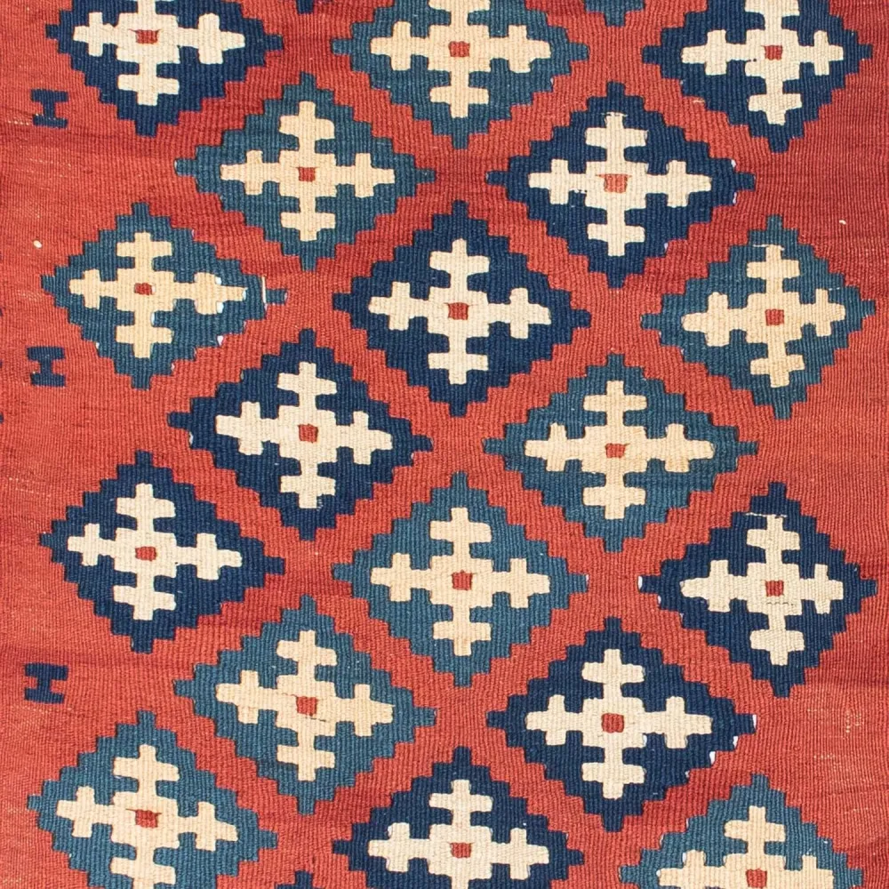 Dywan Kelim - Orientalny - 150 x 106 cm - ciemna czerwień