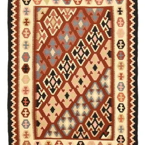 Dywan Kelim - Orientalny - 150 x 106 cm - wielokolorowy