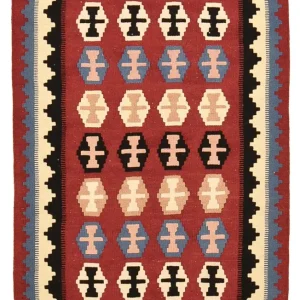 Dywan Kelim - Orientalny - 150 x 98 cm - wielokolorowy