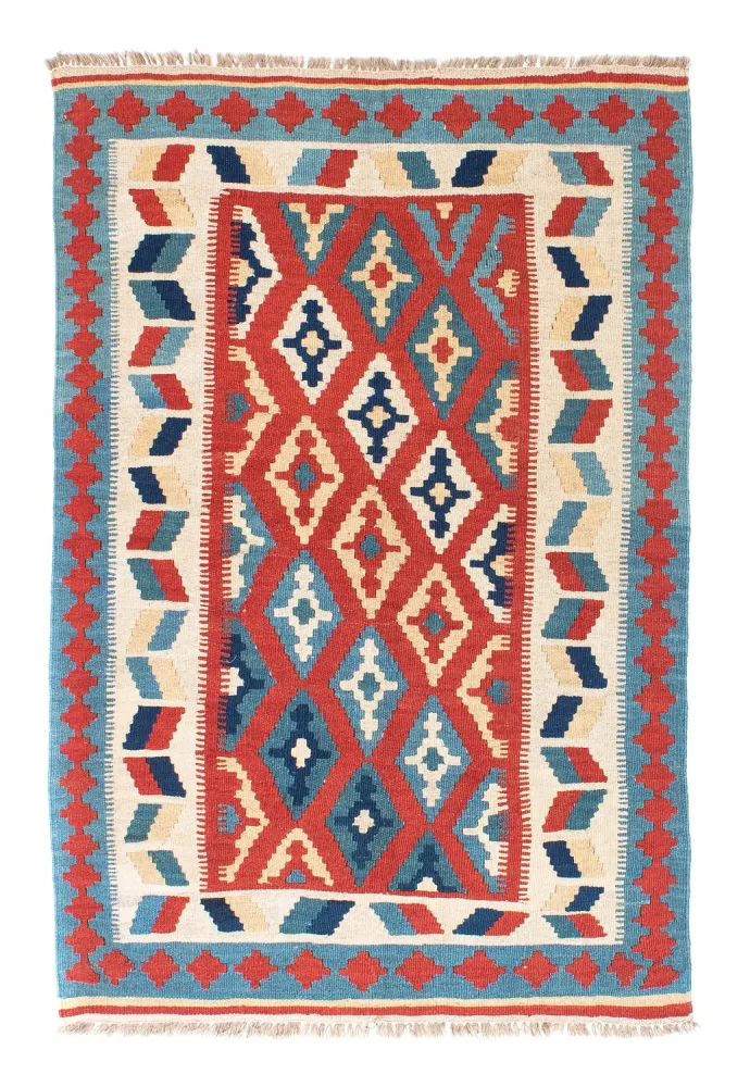 Dywan Kelim - Orientalny - 152 x 100 cm - czerwony