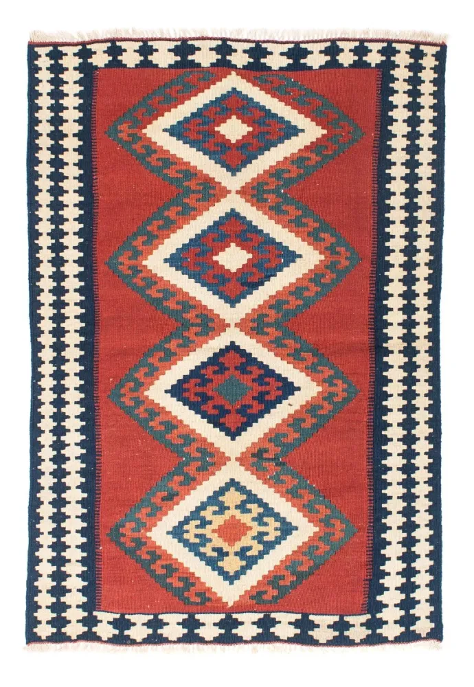 Dywan Kelim - Orientalny - 152 x 103 cm - czerwony