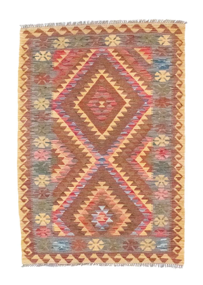 Dywan Kelim - Orientalny - 152 x 106 cm - brązowy