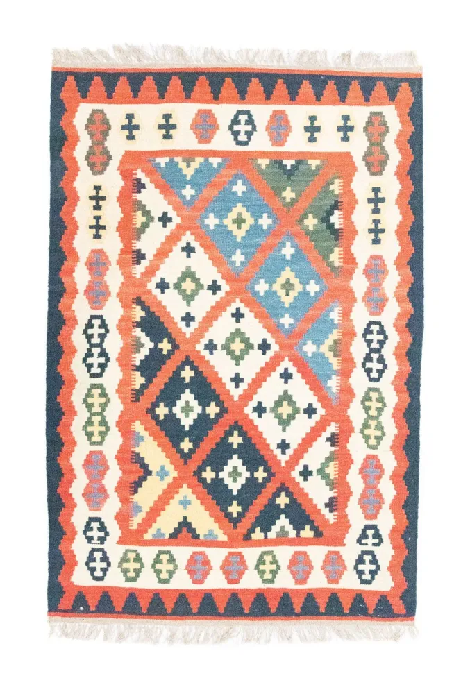 Dywan Kelim - Orientalny - 153 x 103 cm - beżowy