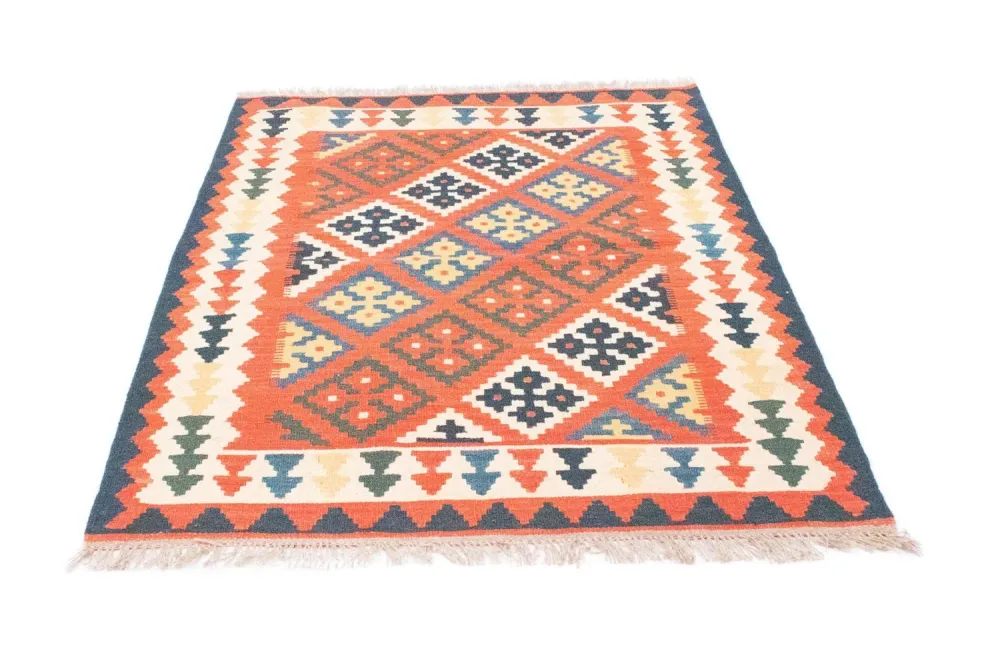 Dywan Kelim - Orientalny - 154 x 101 cm - pomarańczowy