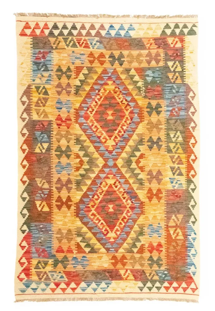 Dywan Kelim - Orientalny - 154 x 99 cm - wielokolorowy