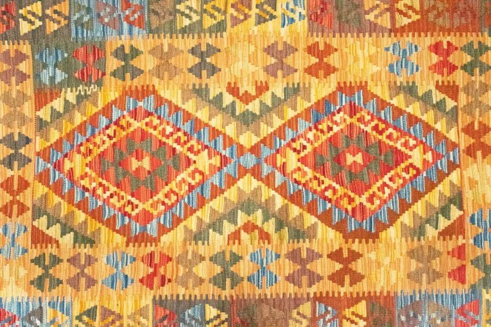 Dywan Kelim - Orientalny - 154 x 99 cm - wielokolorowy