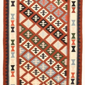 Dywan Kelim - Orientalny - 155 x 100 cm - wielokolorowy