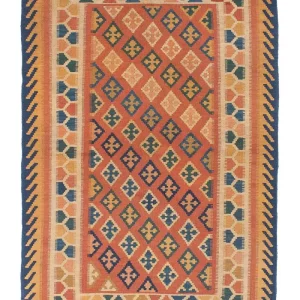 Dywan Kelim - Orientalny - 155 x 108 cm - wielokolorowy