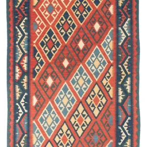 Dywan Kelim - Orientalny - 156 x 105 cm - rdza