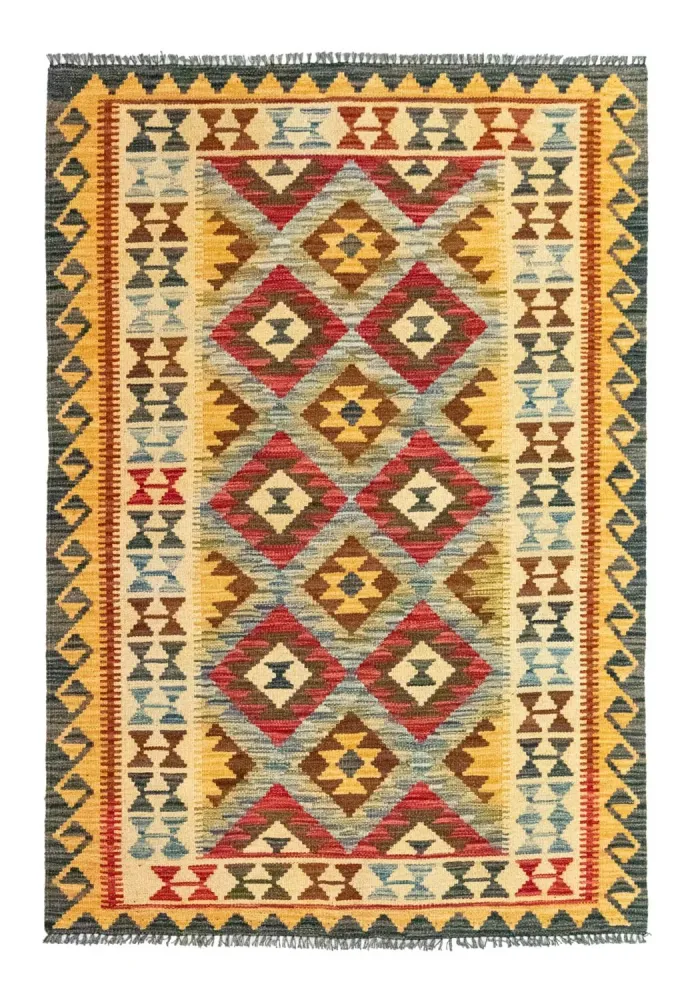 Dywan Kelim - Orientalny - 156 x 105 cm - zielona