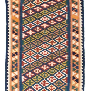 Dywan Kelim - Orientalny - 156 x 110 cm - niebieski