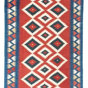 Dywan Kelim - Orientalny - 156 x 98 cm - czerwony
