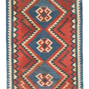 Dywan Kelim - Orientalny - 156 x 98 cm - rdza