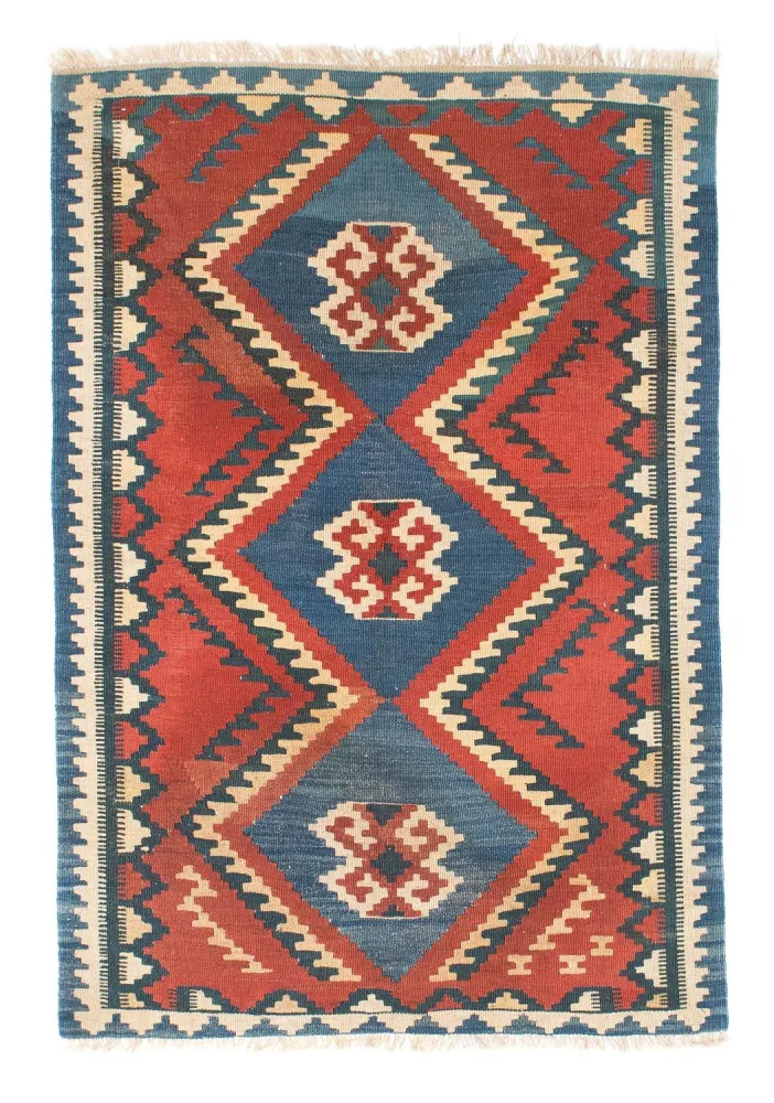 Dywan Kelim - Orientalny - 156 x 98 cm - rdza