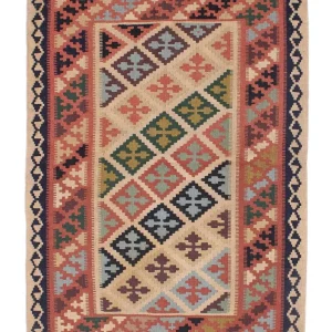 Dywan Kelim - Orientalny - 158 x 110 cm - wielokolorowy
