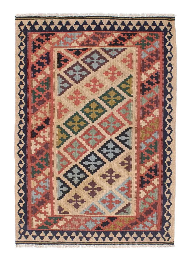 Dywan Kelim - Orientalny - 158 x 110 cm - wielokolorowy