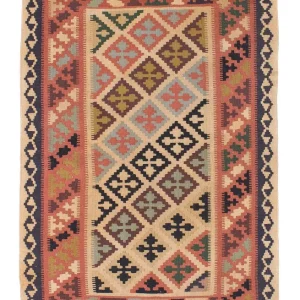Dywan Kelim - Orientalny - 160 x 107 cm - wielokolorowy