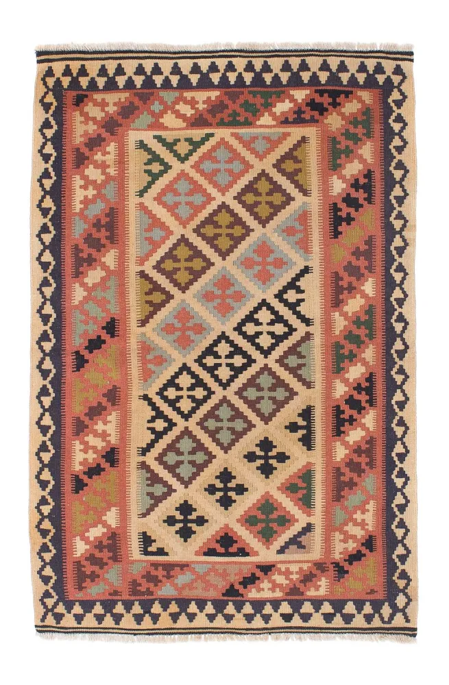 Dywan Kelim - Orientalny - 160 x 107 cm - wielokolorowy