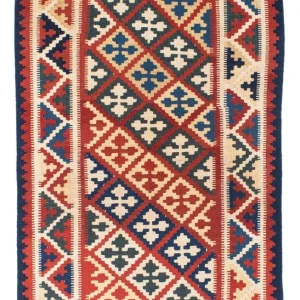 Dywan Kelim - Orientalny - 160 x 112 cm - czerwony