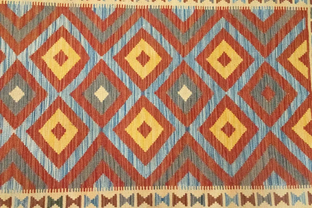 Dywan Kelim - Orientalny - 161 x 107 cm - brązowy