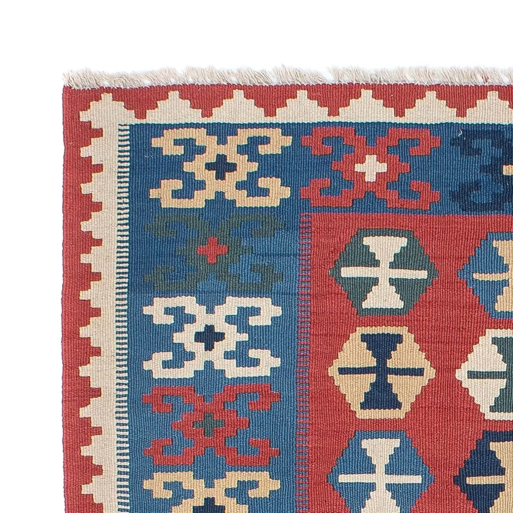 Dywan Kelim - Orientalny - 167 x 113 cm - niebieski