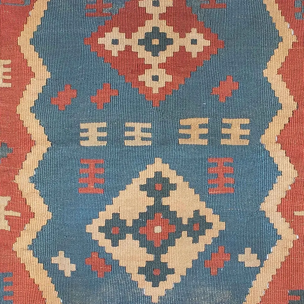 Dywan Kelim - Orientalny - 167 x 114 cm - niebieski