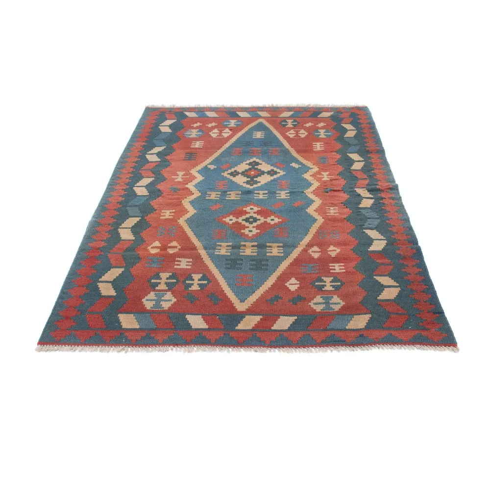 Dywan Kelim - Orientalny - 167 x 114 cm - niebieski