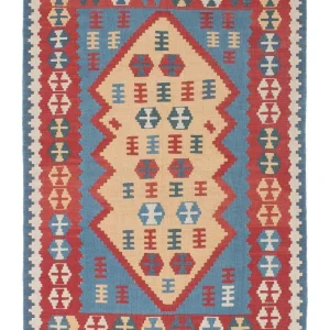 Dywan Kelim - Orientalny - 168 x 118 cm - wielokolorowy
