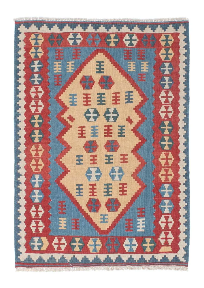 Dywan Kelim - Orientalny - 168 x 118 cm - wielokolorowy