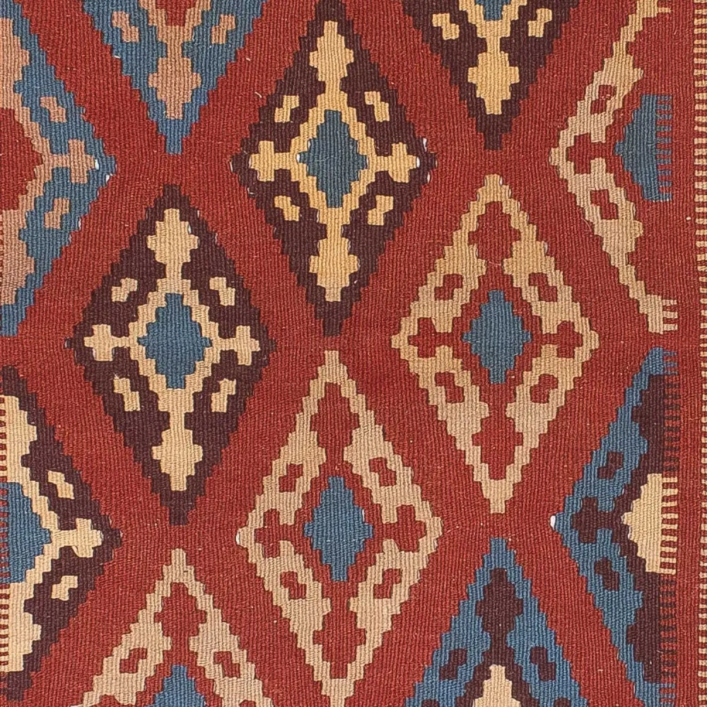 Dywan Kelim - Orientalny - 170 x 114 cm - ciemna czerwień