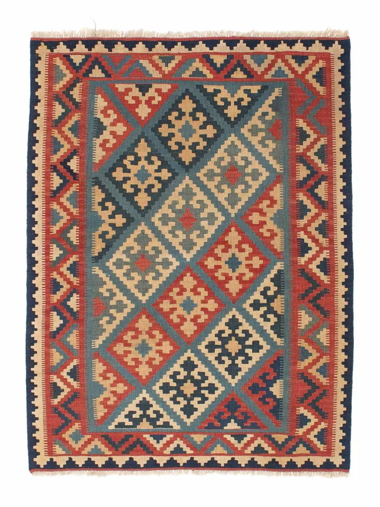 Dywan Kelim - Orientalny - 170 x 126 cm - wielokolorowy