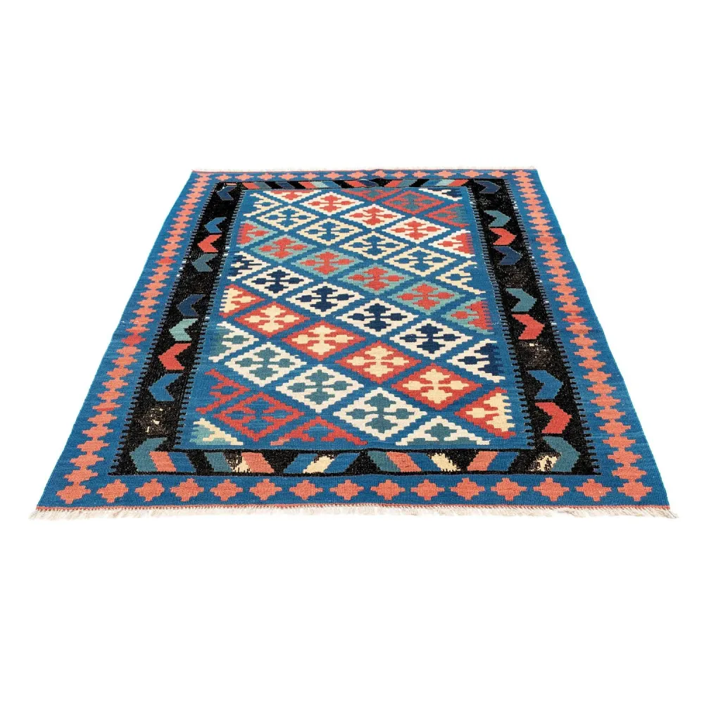 Dywan Kelim - Orientalny - 170 x 128 cm - niebieski