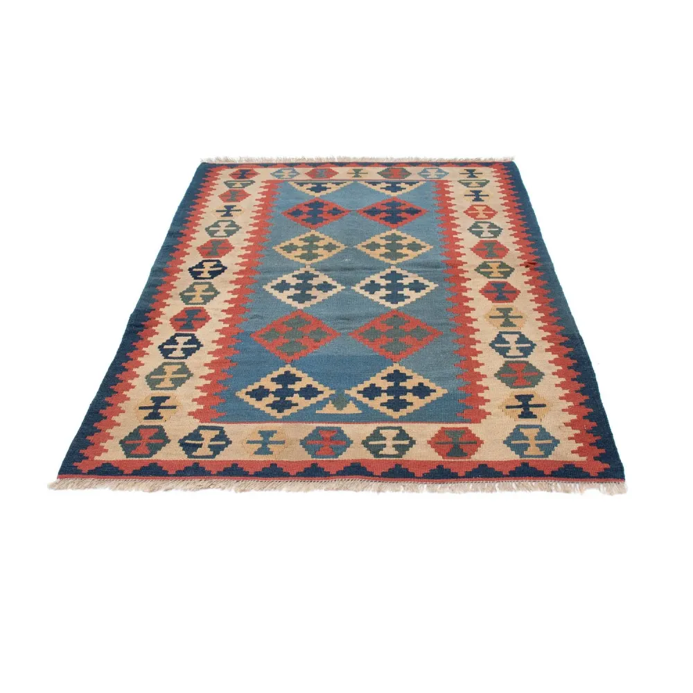 Dywan Kelim - Orientalny - 171 x 118 cm - niebieski