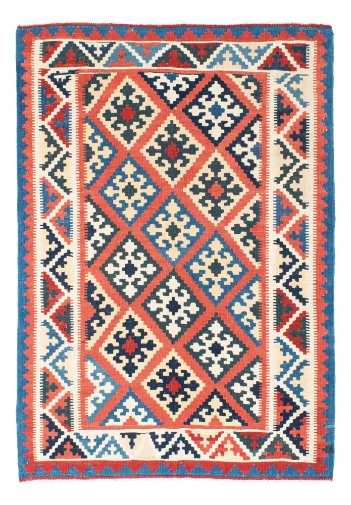 Dywan Kelim - Orientalny - 171 x 123 cm - jasna czerwień