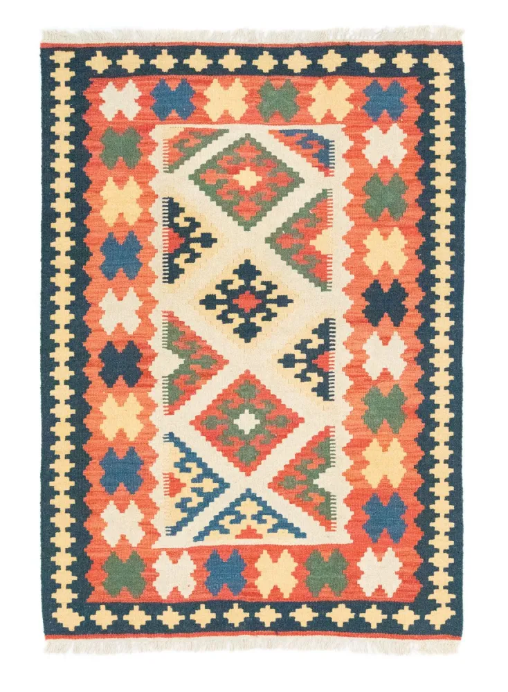 Dywan Kelim - Orientalny - 172 x 120 cm - pomarańczowy